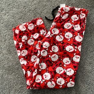 Fleece Santa Claus pajama pants